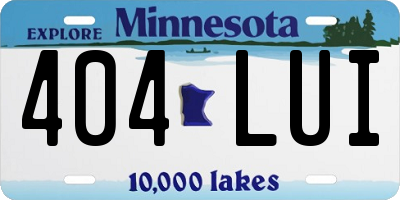 MN license plate 404LUI