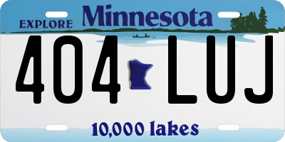 MN license plate 404LUJ