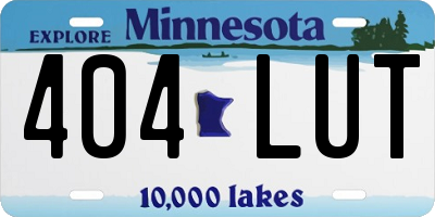 MN license plate 404LUT