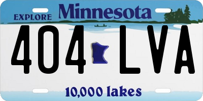 MN license plate 404LVA