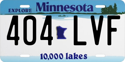 MN license plate 404LVF