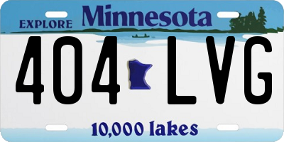 MN license plate 404LVG