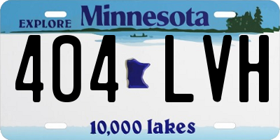 MN license plate 404LVH
