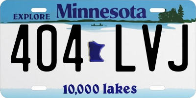 MN license plate 404LVJ