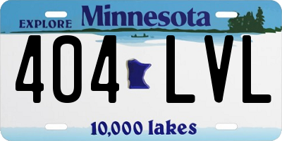 MN license plate 404LVL