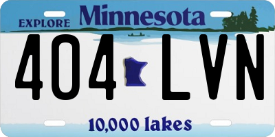 MN license plate 404LVN