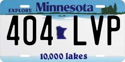 MN license plate 404LVP