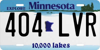 MN license plate 404LVR