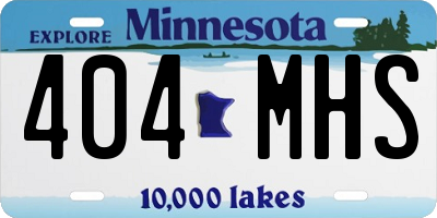 MN license plate 404MHS