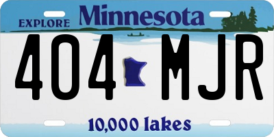 MN license plate 404MJR