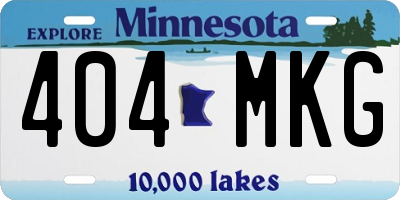 MN license plate 404MKG