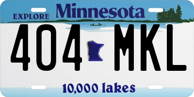 MN license plate 404MKL