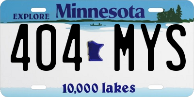 MN license plate 404MYS