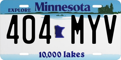 MN license plate 404MYV