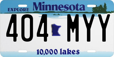 MN license plate 404MYY