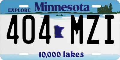 MN license plate 404MZI
