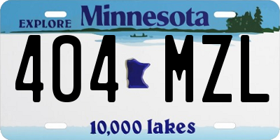 MN license plate 404MZL