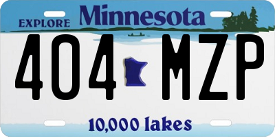 MN license plate 404MZP