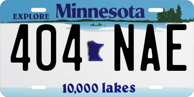 MN license plate 404NAE