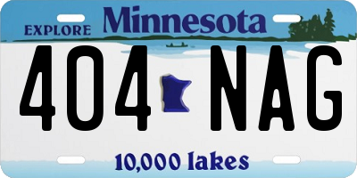 MN license plate 404NAG
