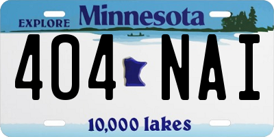 MN license plate 404NAI