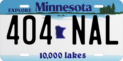 MN license plate 404NAL