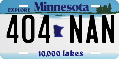 MN license plate 404NAN