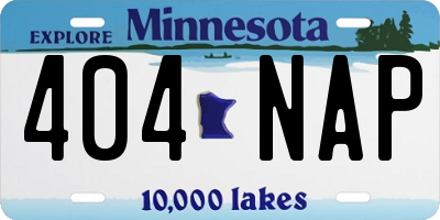 MN license plate 404NAP