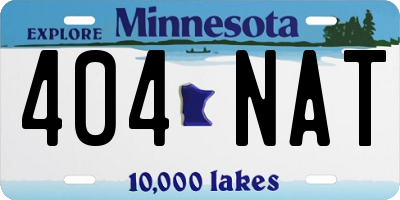 MN license plate 404NAT