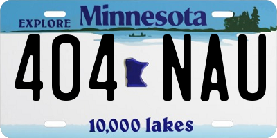 MN license plate 404NAU