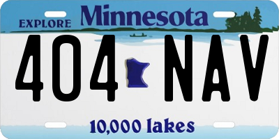 MN license plate 404NAV