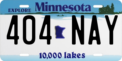 MN license plate 404NAY