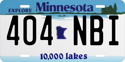 MN license plate 404NBI