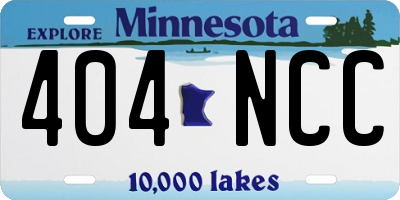MN license plate 404NCC