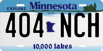 MN license plate 404NCH