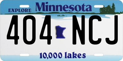 MN license plate 404NCJ