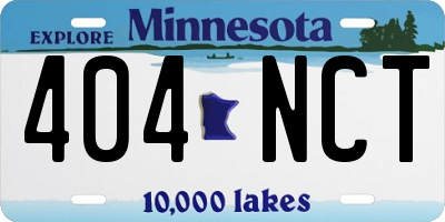 MN license plate 404NCT