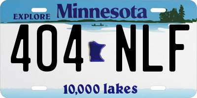 MN license plate 404NLF