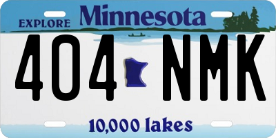 MN license plate 404NMK