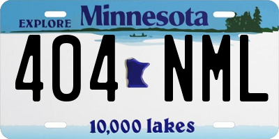 MN license plate 404NML
