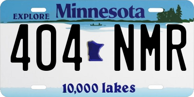 MN license plate 404NMR