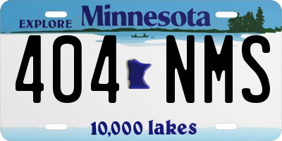 MN license plate 404NMS