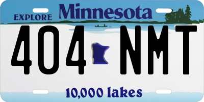 MN license plate 404NMT