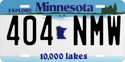 MN license plate 404NMW