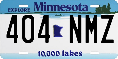 MN license plate 404NMZ