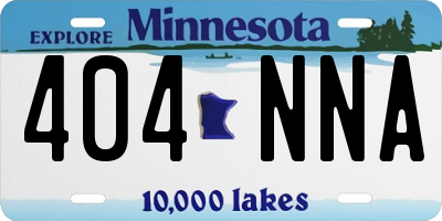 MN license plate 404NNA