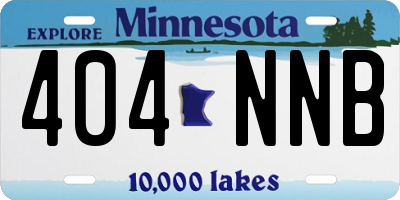 MN license plate 404NNB
