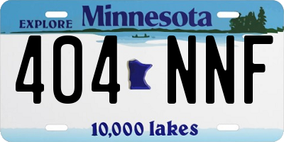MN license plate 404NNF