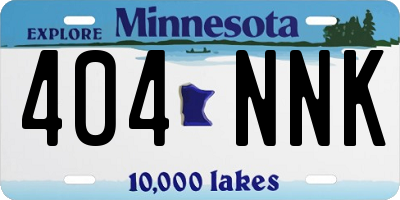 MN license plate 404NNK
