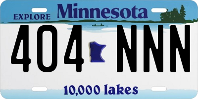 MN license plate 404NNN